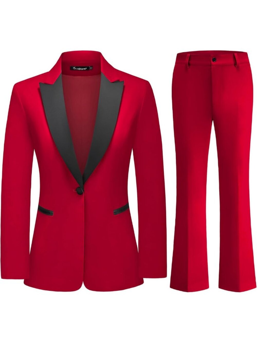 Chic Women's 2-Piece Velvet Blazer & Pants Set - Elegant Formal Outfit